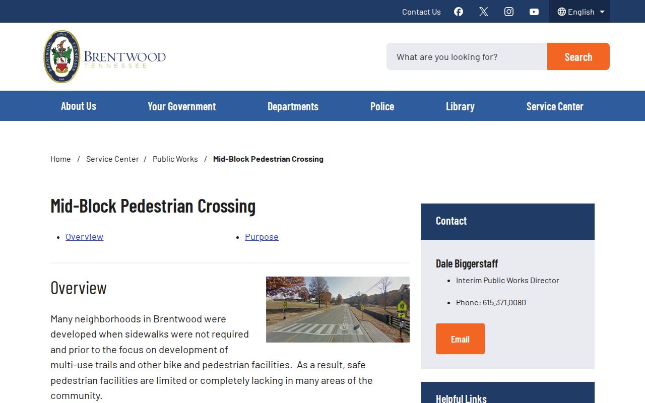 Brentwood neighbors mid-block crossing neighborhood participation information