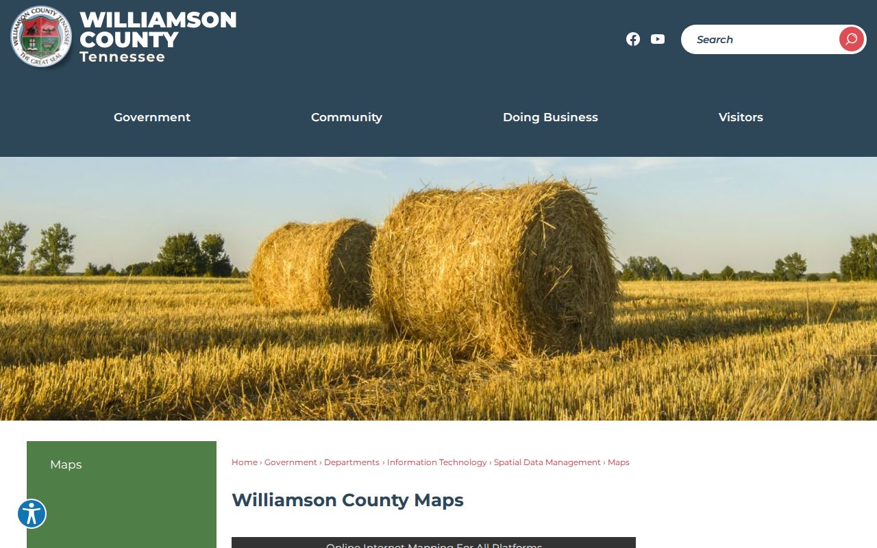 Williamson County Maps entry point for Brentwood street directory research